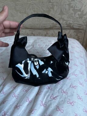 Black Patent Bow-Accent Shoulder Bag - Women (Price is for all )